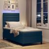 vidaXL Boxspringbett mit Matratze mit LED Blau 90 x 190 cm Stoff 3342759 Bild 5