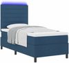 vidaXL Boxspringbett mit Matratze mit LED Blau 90 x 190 cm Stoff 3342759 Bild 3