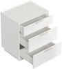 Nachttisch Kommode Tamilis 60cm, Quarz, 3 Softeinzüge Weiß Hgl für Boxspringbett : Weiss hochglanz Bild 4