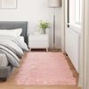 vidaXL Teppich aus Kunstschaffell TAFALLA Rosa 80 x 200 cm Polyester 42021545 Bild 4