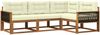 vidaXL Outdoor-Sofagarnitur mit Kissen 4 pcs Natur und Creme 3382523 Bild 2