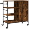 vidaXL Küchenwagen Räuchereiche 87,5x38,5x84,5 cm Holzwerkstoff 842388 Bild 2