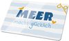 Brettchen Meer macht glücklich hellblau/dunkelblau/weiß/gelb Bild 1