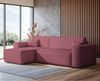 Selsey 'Scarlo L' Ecksofa mit Schlaffunktion, Cordbezug in Dunkelrosa, 83 x 244 x 145 cm Bild 3