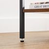 Vasagle Nachttisch mit Schublade und 2 Ablagen, Holz / Stahl vintagebraun-schwarz, 35 x 35 x 70 cm Bild 4