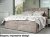 MEBLINI Boxspringbett BILBAO 160x200 cm mit Bettkasten – H3/Dunkelbeige Samt Polsterbett - Gepolstert Doppelbett mit Matratze und Topper - Polsterbett mit Stauraum - Bett mit Kopfteil – Stauraumbett Bild 3