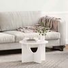 Couchtisch, Sofatisch Weiß 50 x 50 x 35 cm Massivholz Kiefer Bild 4