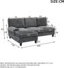 Ecksofa 194 x 118 x 81 cm, Grau, mit Schlaffunktion, Stoffbezug, kompakt und komfortabel Bild 4