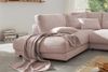 KAWOLA Sofa MADELINE Ecksofa Cord rosa Recamiere links 86 x 224 x 325 cm Bild 4
