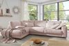 KAWOLA Sofa MADELINE Ecksofa Cord rosa Recamiere links 86 x 224 x 325 cm Bild 2