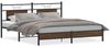 vidaXL Bettgestell ohne Matratze Braun Eiche 160x200 cm Holzwerkstoff 4107001 Bild 2