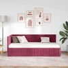 vidaXL Eckbettgestell mit Kopfteil Weinrot 90 cm x 190 cm Samt 42016260 Bild 3