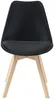Vente-unique - JODY Stuhl SamtStoff Schwarz - B 58 cm x H 82 cm x L 49 cm Bild 3