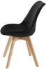 Vente-unique - JODY Stuhl SamtStoff Schwarz - B 58 cm x H 82 cm x L 49 cm Bild 5