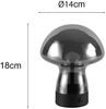 Kleine Akku Tischlampe DOOLEY aus Rauchglas, Höhe 18cm Bild 4