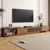 oleyluckidea TV-Schrank Mid-Century TV-Lowboard ausziehbar, Walnuss, für 80"+ TV Breite 198 cm bis 262 cm Bild 2