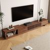 oleyluckidea TV-Schrank Mid-Century TV-Lowboard ausziehbar, Walnuss, für 80"+ TV Breite 198 cm bis 262 cm Bild 4