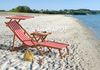 Liegestuhl rot-weiß Gartenstuhl Tisch Sonnendach Deckchair Buche Strandstuhl klappbar 10-314ST Bild 3