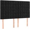 vidaXL Boxspringbett mit Matratze Schwarz 140x190 cm Samt 3138081 Bild 5