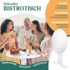 KESSER® Gastro Stehtisch klappbar - Gastronomie Bistrotisch rund - Wetterbeständiger Klapptisch Gartentisch - Runder Partytisch - Hitzebeständig - Stabil und sicher Weiß, Ø 60 cm, 2er Set Bild 2