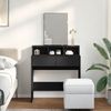 vidaXL Schminktisch mit Spiegel Schwarz 80x41x144,5 cm 848172 Bild 3