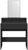 vidaXL Schminktisch mit Spiegel Schwarz 80x41x144,5 cm 848172 Bild 4