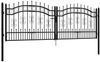 vidaXL Gartentor KAMPEN mit Speerspitze Schwarz 302 x 100 cm Stahl 151095 Bild 3