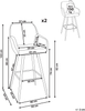 Set mit 2 Barstühlen CASMALIA Samtstoff Taupe Bild 2