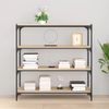 Bücherregal | Standregal Sonoma-Eiche 100x33x100 cm Holzwerkstoff und Stahl Bild 3