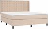 vidaXL Boxspringbett Matratze Cappuccino-Braun 160x200 cm Kunstleder 3132512 Bild 3