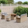 vidaXL Garten-Sofa-Set mit Kissen 8 pcs Beige und Hellgrau 3364027 Bild 3