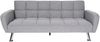 Sofa HWC-K19, Couch Schlafsofa Gästebett Bettsofa Klappsofa, Nosagfederung Schlaffunktion 203cm ~ Stoff/Textil hellgrau Bild 1
