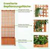 KOMFOTTEU Blumenkasten, Pflanzkasten mit Rankgitter, Ablauflöchern & Spalier Bild 4