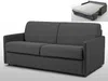 Vente-unique - Schlafsofa 3-Sitzer - Liegefläche: 140 cm - Matratzenhöhe: 14 cm - Stoff - Grau - CALIFE Bild 4