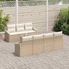 vidaXL Sofa Set mit Kissen 8 pcs Beige und Creme Poly-Rattan 3355300 Bild 3
