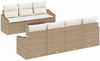 vidaXL Sofa Set mit Kissen 8 pcs Beige und Creme Poly-Rattan 3355300 Bild 2