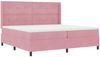 vidaXL Boxspringbett mit Kopfteil Rosa 200 x 200 cm Samt 3342031 Bild 4