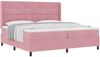 vidaXL Boxspringbett mit Kopfteil Rosa 200 x 200 cm Samt 3342031 Bild 2