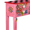 vidaXL Konsolentisch Massivholz Mango Rosa Handbemalt 244597 Bild 4