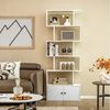 COSTWAY Bücherregal 6 Ebenen Standregal, 183 x 70 x 23 cm, aus Holz Bild 2