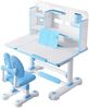 Rutaqian Kinderschreibtisch Kinder-Schreibtisch- und Stuhl-Set,Höhenverstellbar mit Sitzkorrektur (Multifunktionsschreibtisch mit Leseständer,Schublade,Rucksackhaken, 1-St, Ergonomischer Schreibtisch-Stuhl Set,Zonenförmig gestalteter Stauraum), Verstel... Bild 2
