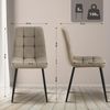 2er Set Esszimmerstuhl Antibes Cord - Taupe Bild 2