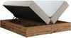 Polsterbett mit Bettkasten, Boxspringbett ohne Kopfteil WOOD ZERO, 7-Zonen Multipocket-Matratze und Topper, modernes Bett für Schlafzimmer - Hellgrau Strukture - 140 x 200 cm - H3 Bild 5