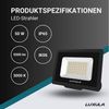 LUXULA LED Flutlichtstrahler LED-Fluter, 50 W, warm- & neutralweiß, 5000 lm, schwarz, IP65, LED fest integriert, warmweiß, neutralweiß Bild 2