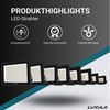 LUXULA LED Flutlichtstrahler LED-Fluter, 50 W, warm- & neutralweiß, 5000 lm, schwarz, IP65, LED fest integriert, warmweiß, neutralweiß Bild 3