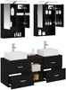 vidaXL Badezimmermöbel-Set 5 pcs Schwarze Eiche Ingenieurholz und Glas 3406800 Bild 3
