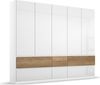 rauch Kleiderschrank; Drehtürenschrank WINNIPEG, 5-türig, 6 Schubkästen, Hochglanz alpinweiß/Eiche Halifax, 226x210x56xcm Bild 3