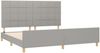 Bettgestell mit Kopfteil Hellgrau 200x200 cm Stoff [3125081] Bild 4