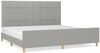 Bettgestell mit Kopfteil Hellgrau 200x200 cm Stoff [3125081] Bild 2