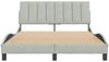 Doppelbett, Bettgestell Modernen ohne Matratze Hellgrau 140x190 cm Samt d2444e Bild 5